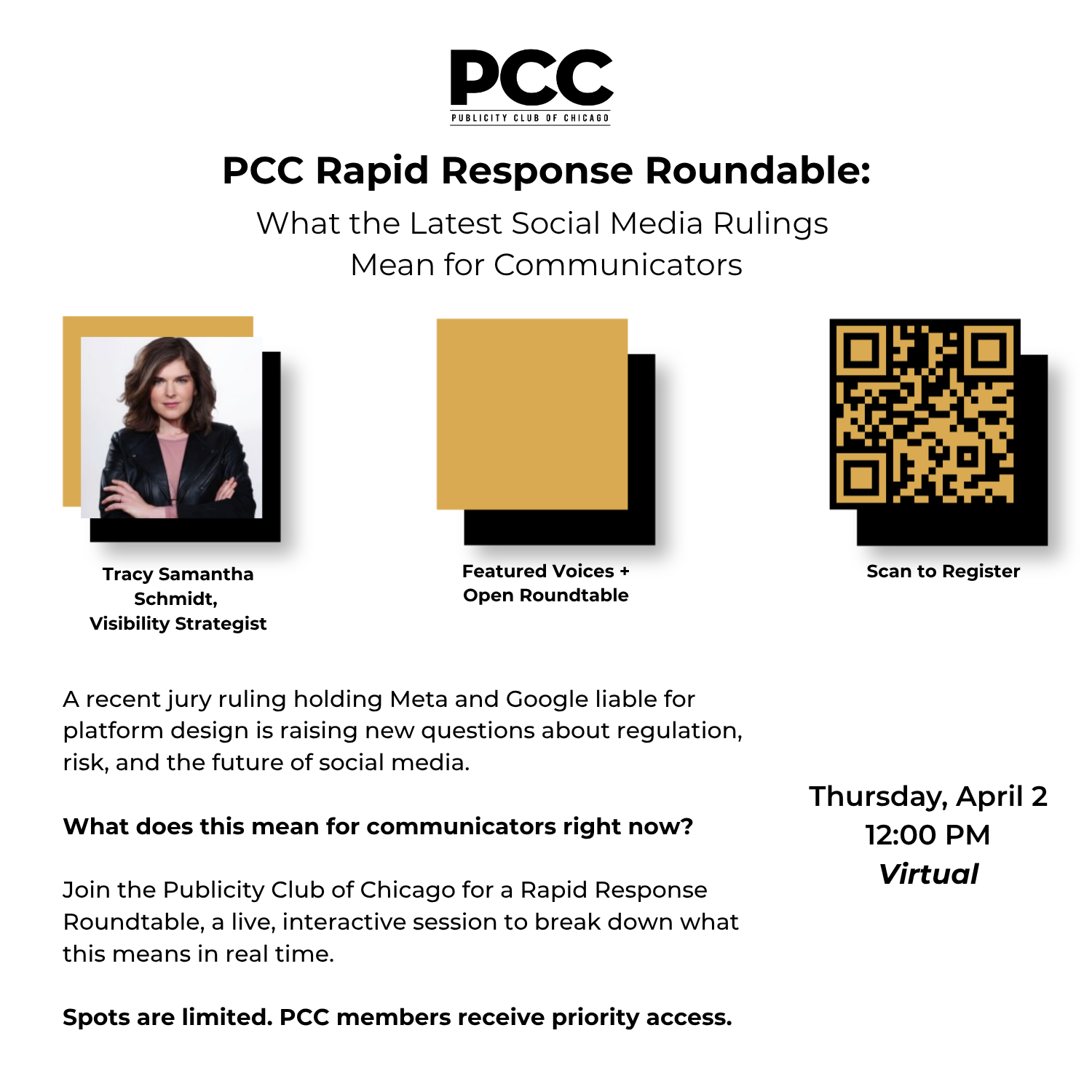 PCC Rapid Response Roundtable 4.2.26: What the Latest Social Media Rulings Mean for Communicators